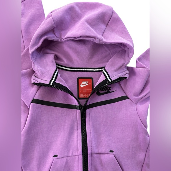 Toddler Girl’s Nike Sportswear Tech Outfit Violet Shock 2T - Picture 6 of 7
